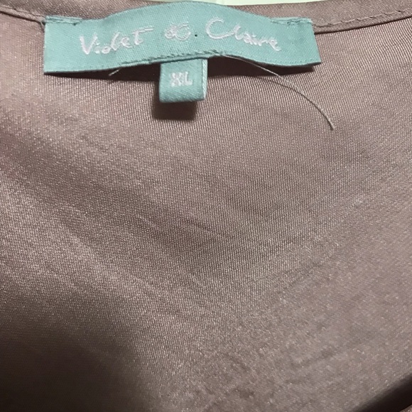 Violet & Claire Antique Rose Pink Tiered Ruffle Top Blouse XL Great Condition - Picture 3 of 4